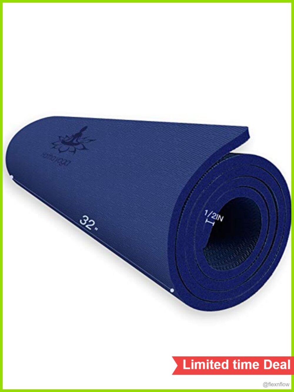 Extra Thick 1/2 Inch TPE Yoga Mat Non-Slip Anti-Tear Exercise Mat for Home Gym